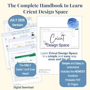 Cricut Design Space Guide For Beginners, Handbook Instructions Tutorial for Maker, Explore Air 2 3 4, Joy, Joy Extra, Venture, How to Learn