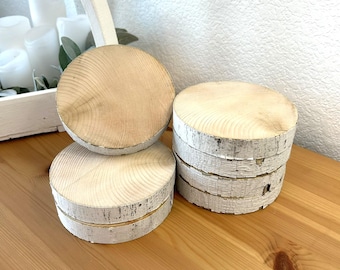 7 White Birch Slices, 5.5"x 1", Wood Burning, Multimedia Painting Surface, Large Coasters, Wood Rounds, Birch Discs