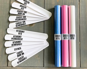 Vinyl Roll Organizer with Slap Bracelets, HTV Storage Solution, Cricut Iron On Roll Holder Fastener, Craft Room