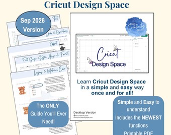 Cricut Design Space Guide For Beginners SEP 2026, Handbook Instructions Tutorial for Maker, Explore Air, Joy Extra, Venture, How to Learn