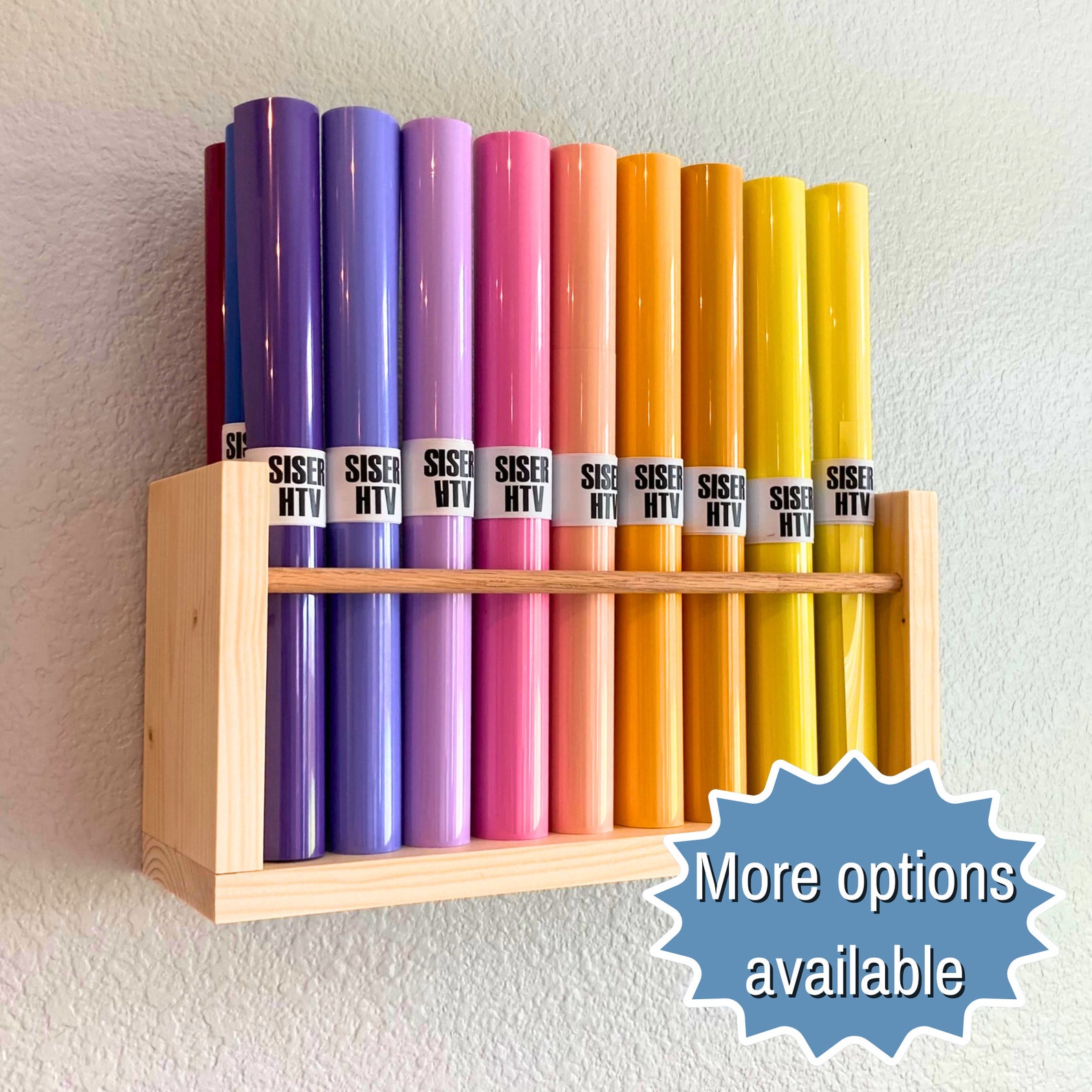 Vinyl Roll Holder Wall Storage Shelf, Cricut Siser Htvront Iron on ...