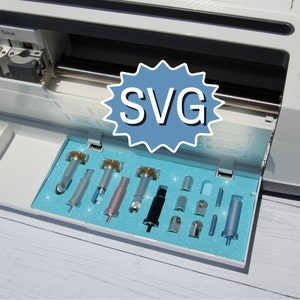 SVG Blade and Tool Organizer for Cricut Maker, DIY File Project Tray Insert, Digital Download Template Maker 3 Big Storage, Accessory Holder