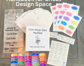 Handbook for Cricut Design Space, Beginners Craft Binder with Instructions Tutorial for Maker, Explore Air 2 3, Joy Heat Guide Cheat Sheet