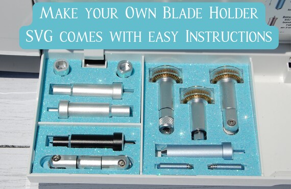  Organizer for Cricut Tools and Accessories Blade Holder  Caddy,Storage for Cricut Maker Blades/QuickSwap Tip/Explore DeepCut  Blade(Blue)
