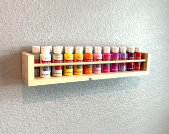 2oz / 59ml Acrylic Paint Bottle Holder Wall Storage Shelf, Organizer Rack, Craft Room Workstation