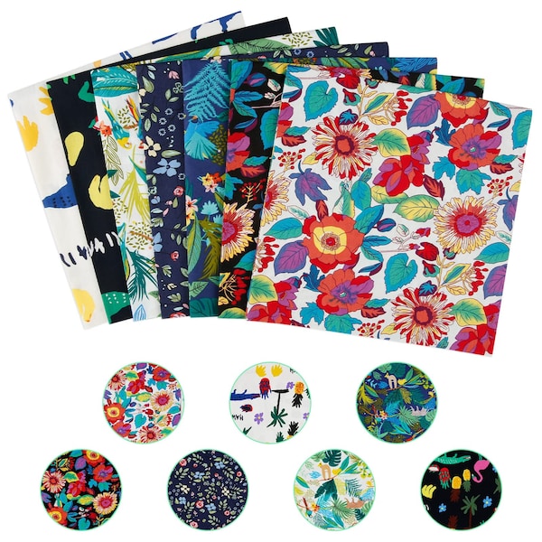 7 Pieces 40cm x 50cm Coupons Tissu Multicolores
