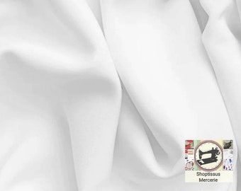 Tissu 100% Coton Uni  Blanc 160cm de largeur