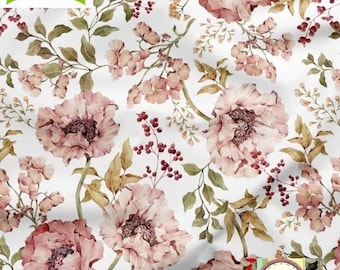 100% Premium Cotton Fabric with floral print 160 cm wide (Width) Oeko-tex certified