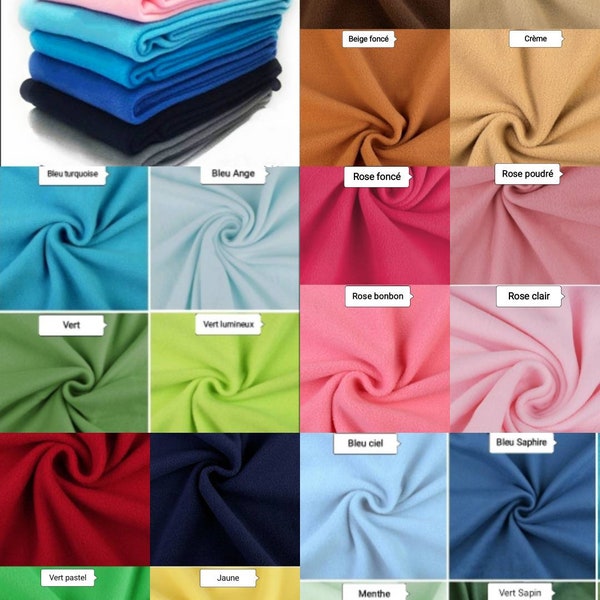 Plain fleece fabric, warm, soft and comfortable, Ideal for winter, from 50cm/70cm or 140 width to choose from, Free delivery.