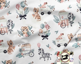 100% Premium Cotton Fabric with Enchanted Park print 160 cm wide (Width) Oeko-tex certified