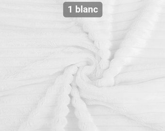 Minky coated fabric, White, from 50cm.2 width of your choice (80cm or 160cm) (free shipping)