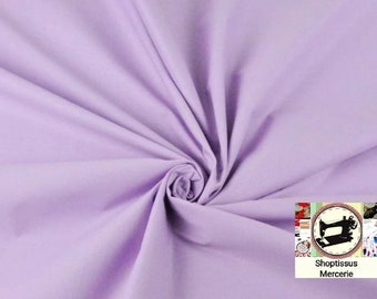 100% Cotton Plain Lilac Fabric 160cm wide