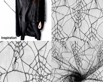 Spider web tulle fillet/scary fabric, Halloween, Disguise, by 50cm, width 160cm free shipping.