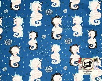 100% Cotton Fabric printed Marine by 50 cm Width 160cm (width) Oeko-tex certified