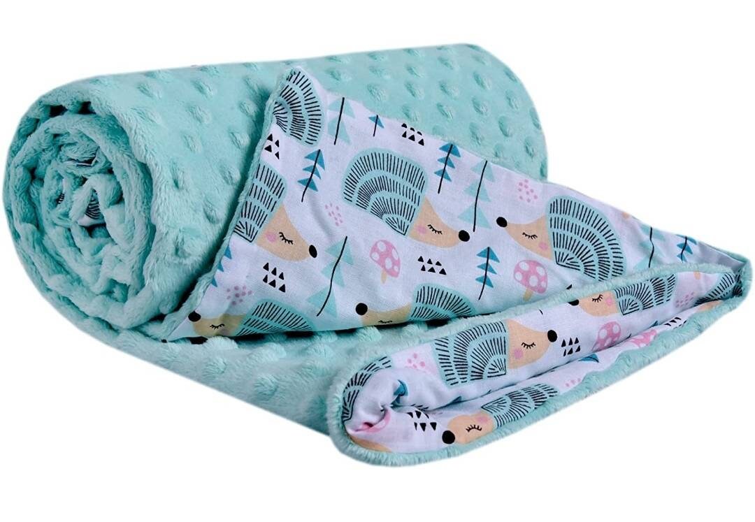 Couverture Pour Bébé Minky Double Face de Coton 75x100 Qualité Supérieure Super Douce, en Polaire Po