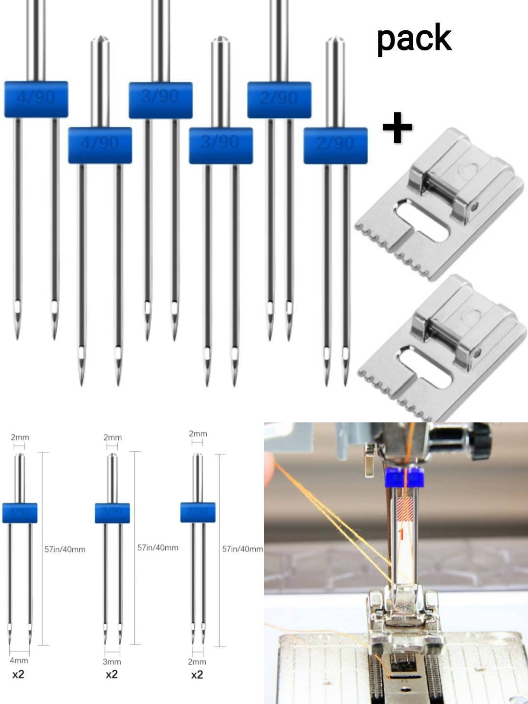 Standard Fit Domestic Sewing Machine Needles Size 9/70 11/80 14/90 16/100  18/110, Jean Sewing Machine Needle Denim Sewing Needle 