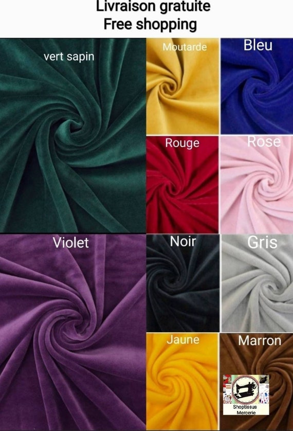 Velvet Fabric, Soft, Quite Thick, From 50cm by 114cm Width.velvet  Fabric.furniture, Clothingect Free Delivery 