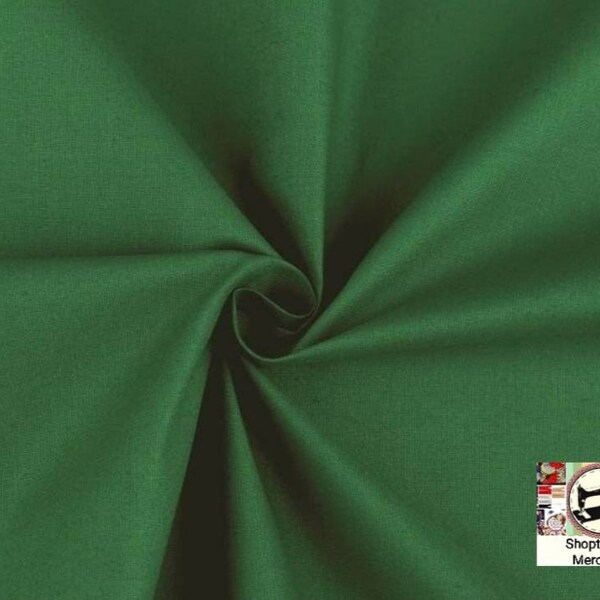 100% Cotton Plain Green Fabric 160cm wide