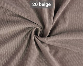 Beige structured velvet fabric from 50 cm, (furniture, clothing) 2 widths (85cm or 170cm) to choose. Free shipping