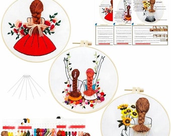 Complete Embroidery Kit Original DIY Embroidery Pattern, Pattern and Instructions for Beginners, gift idea. Free delivery