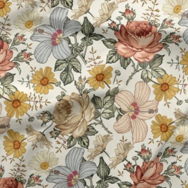 100% Premium Cotton Fabric with Enchanted Garden print 160 cm wide (Width) Oeko-tex certified