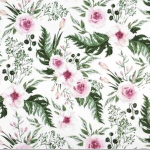 Tissu 100% Coton imprimé Roses par 50 cm Largeur 160cm laize Certifié Oeko-tex image 4