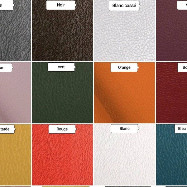 GRAINED FAUX LEATHER, "Skaï", several colors available, from 50cm/70cm or 140cm width to choose from.