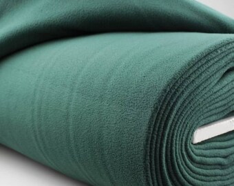Fleece, Dark Green Melleton Warm, Soft, Ideal for winter, by 50cm / 70cm or 140 width to choose from, Free shipping.