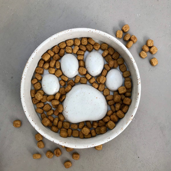 RESERVED for the Etsy Design Awards - Anti glutton ceramic bowl for dog cat
