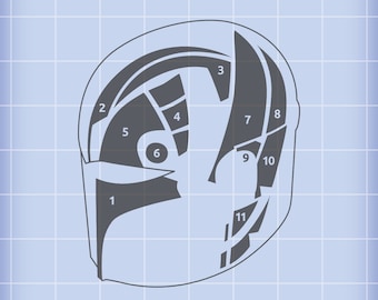 Sabine Wren Helmet Paint Marking Guides for Live Action Sabine Helmet