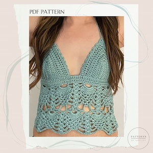 Crochet Crop Top Pattern - Stella Crochet Bralette Pattern // Pineapple  Festival Halter Top Tutorial
