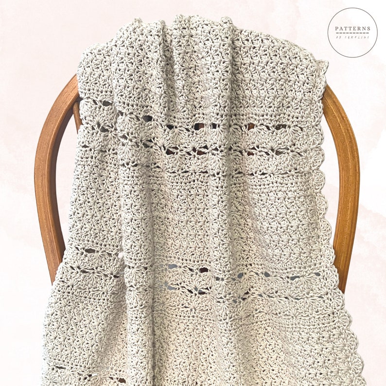 Vintage Baby Blanket Crochet Pattern / Blanket Crochet Pattern / Throw