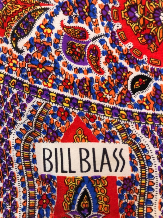 A0129/   Retro Bill Blass Silk Scarf