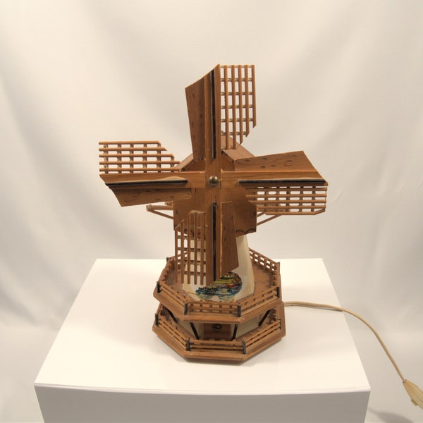 Handmade Windmill Music Box Lamp