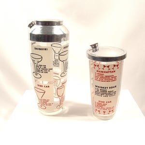 Vintage Cocktail Glas Drink/Shaker (Set)