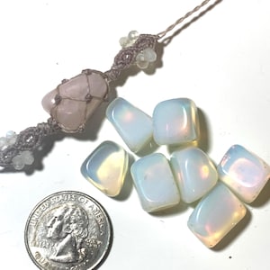Tumbled opalite for micromacrame, wire wrapping, pocket stone, cactus buddy