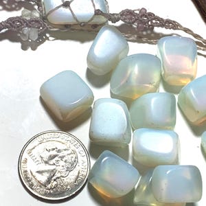 Tumbled opalite for micromacrame or pocket stone