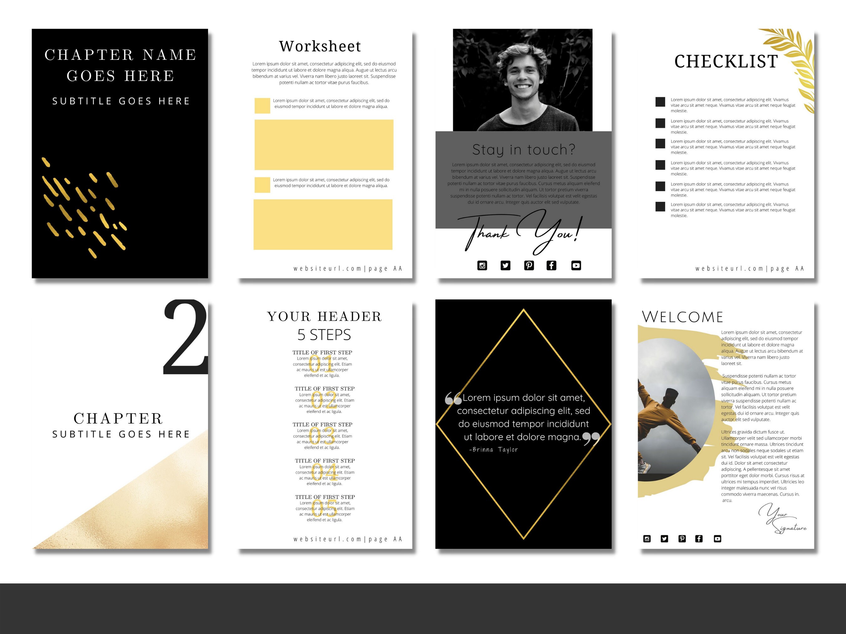 Ebook Template for Canva, Workbook Canva Template for Course Creators ...