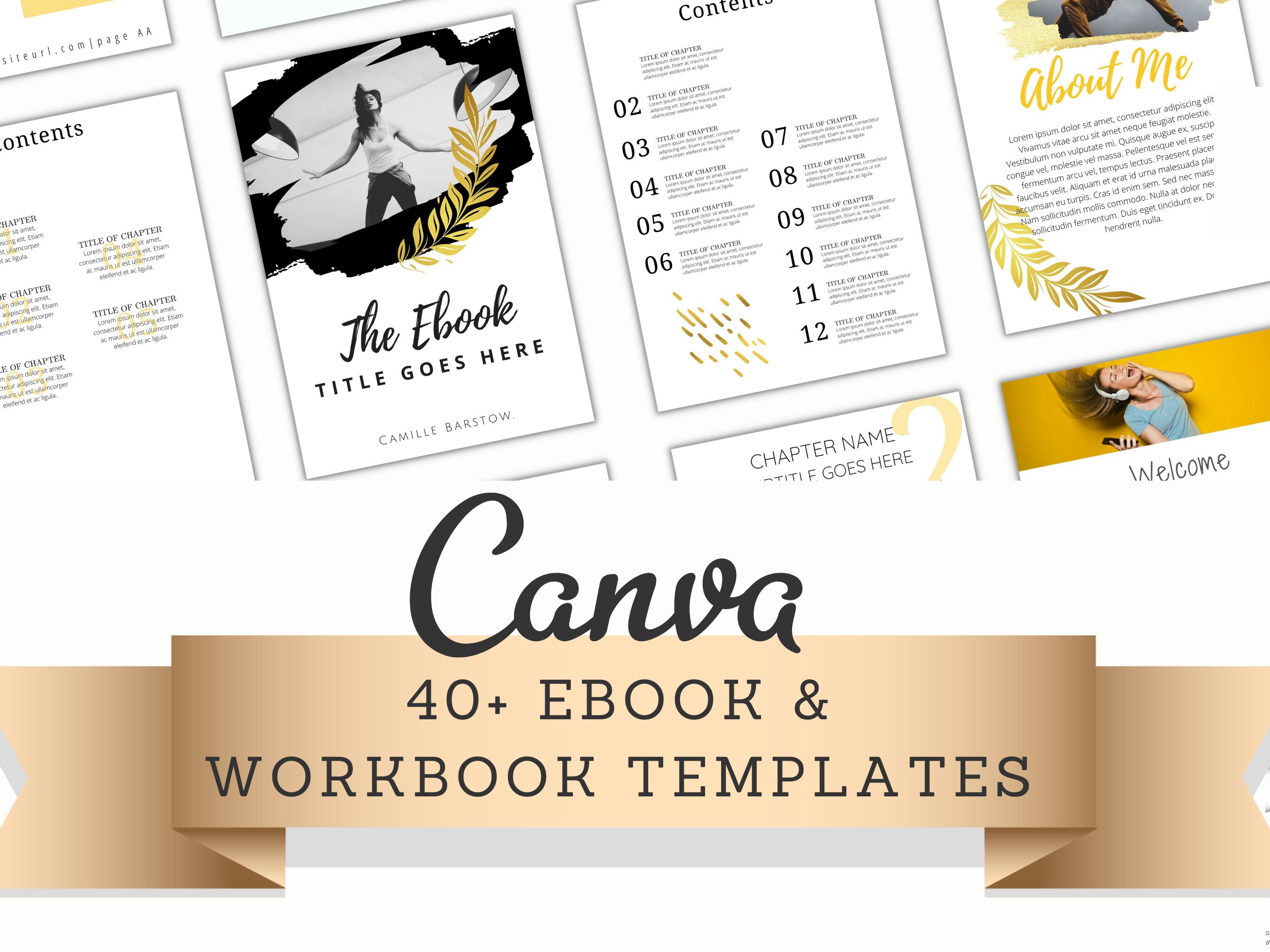 Ebook Template for Canva, Workbook Canva Template for Course Creators ...