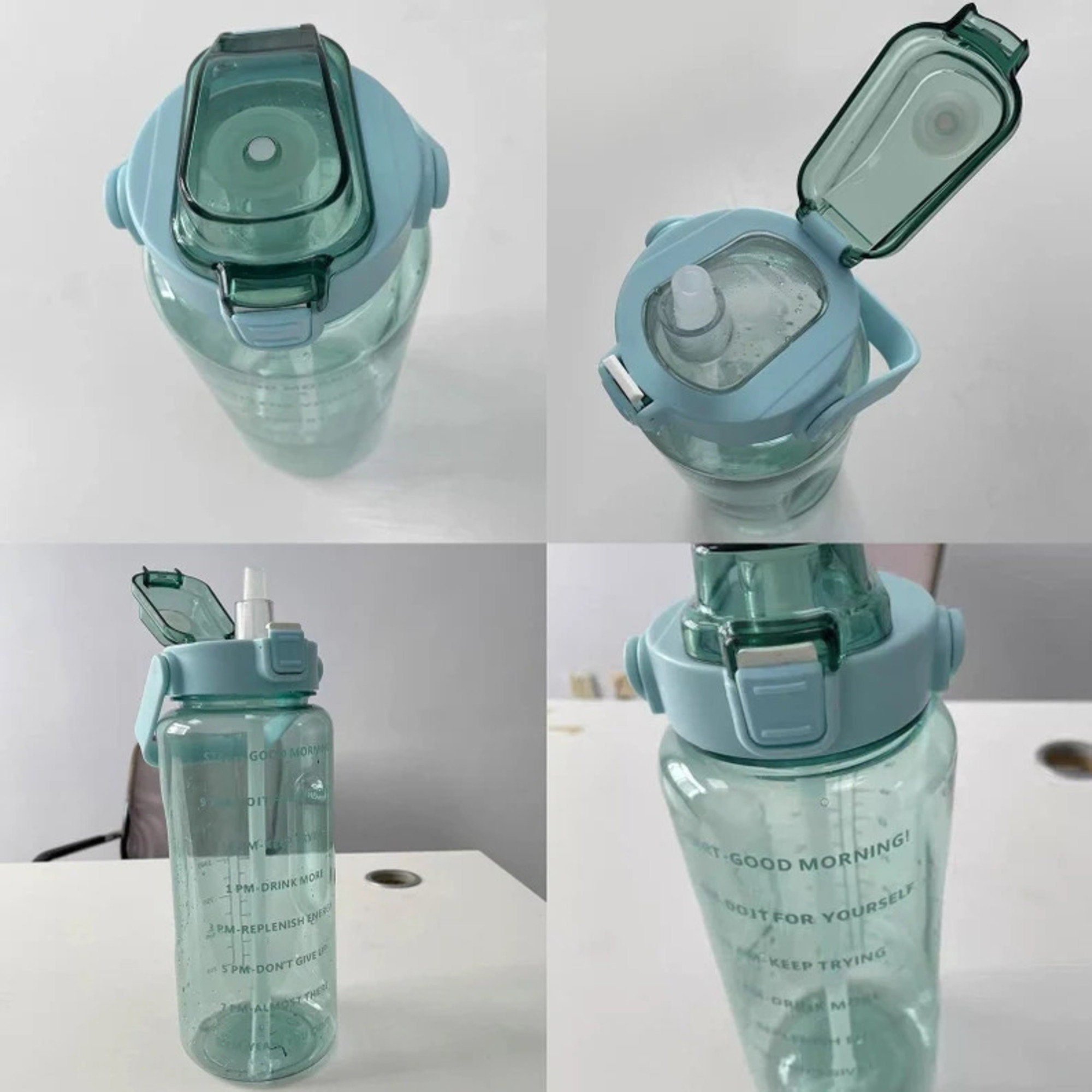 2L Motivational Water Bottles, Water Bottle With Hourly Time