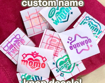 CUSTOM k-pop heart decal: holographic lightstick sticker for kpop concert, polco deco, photocards, journals