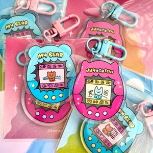 tamagotchi boyz acrylic keychain charm
