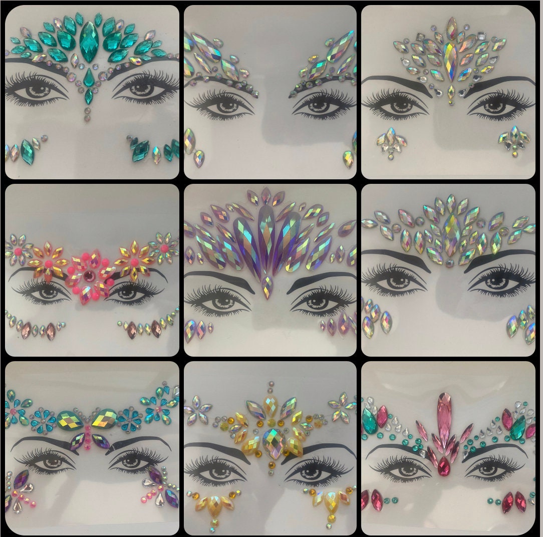 3D Circle Face Sticker Rhinestone Jewelry Festival Eye Makeup for Coach EDC  