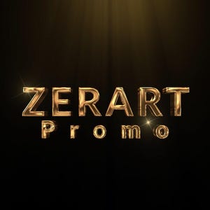 May include: A gold 3D logo with the text "ZERART PROMO" on a black background.