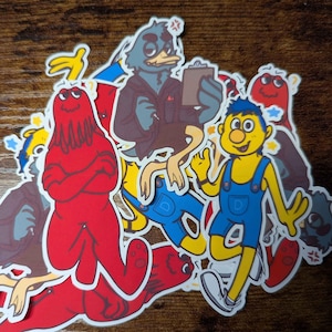 DHMIS Character Stickers - Yellow Guy, Red Guy, Duck