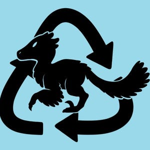 Recycled Dino Decal