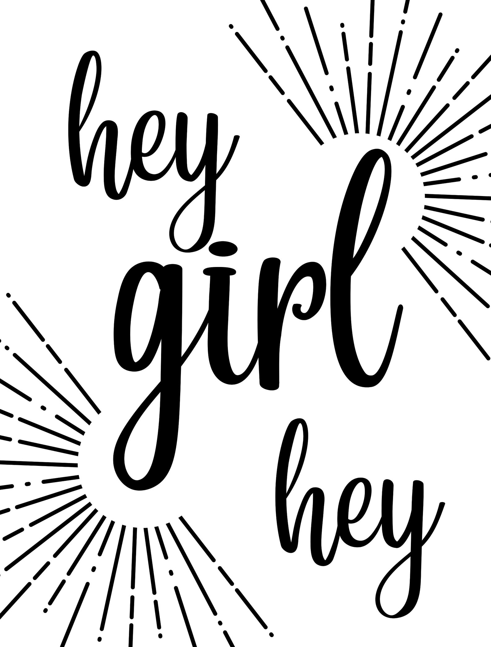 Hey Girl Hey Printable Wall Art Girl Quotes Art Dorm Decor Etsy