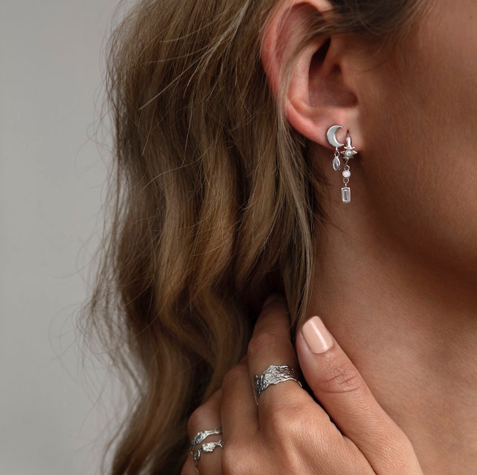 Stackable Earrings Earring Set 14k Stacking Earrings14k Etsy UK