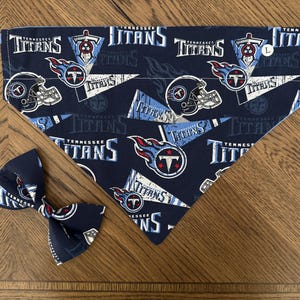 Tennessee Titans Pet Bandana or Bow Tie: Game Day Apparel