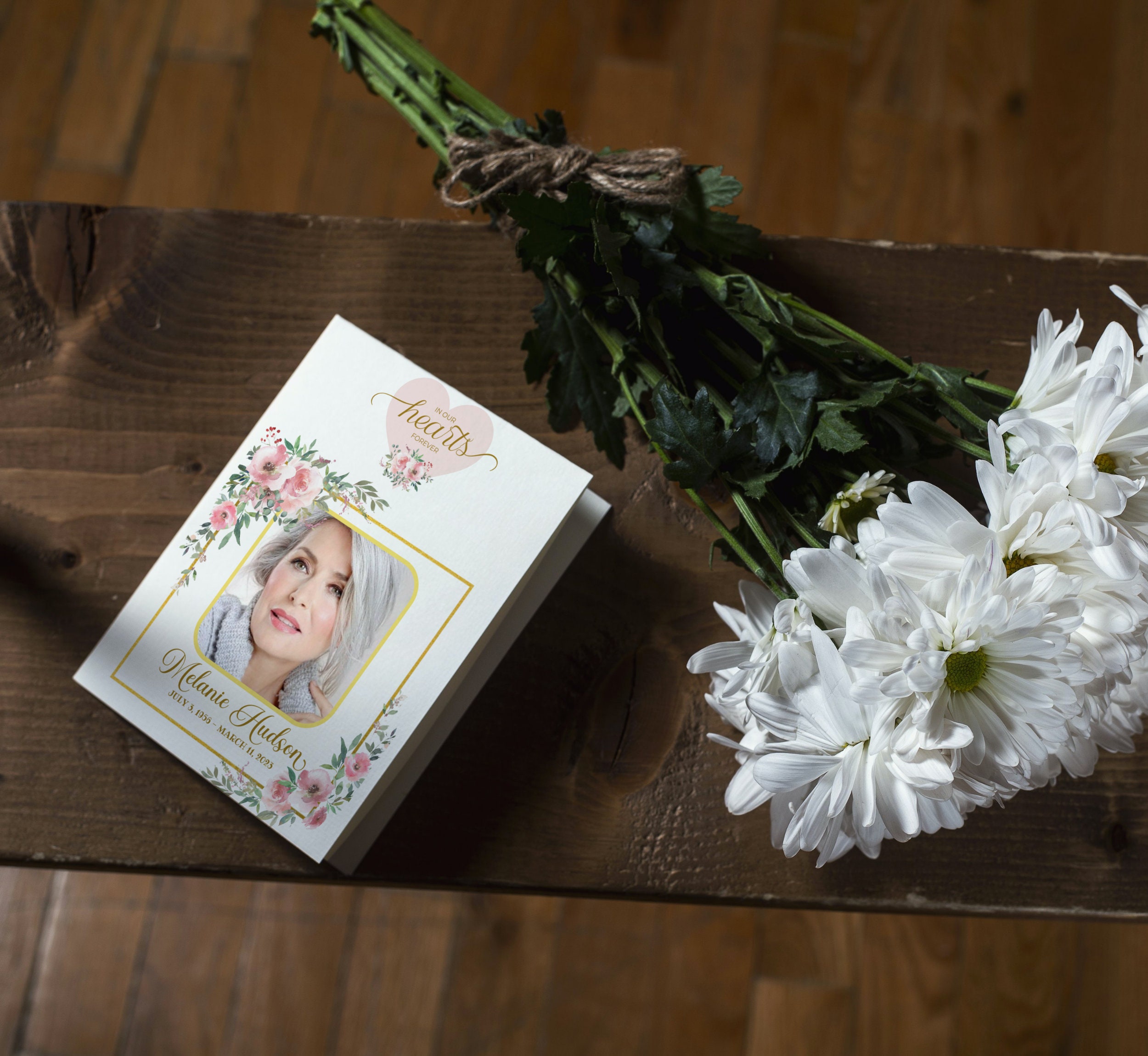 Editable Funeral Program Template for Woman Obituary Template Etsy